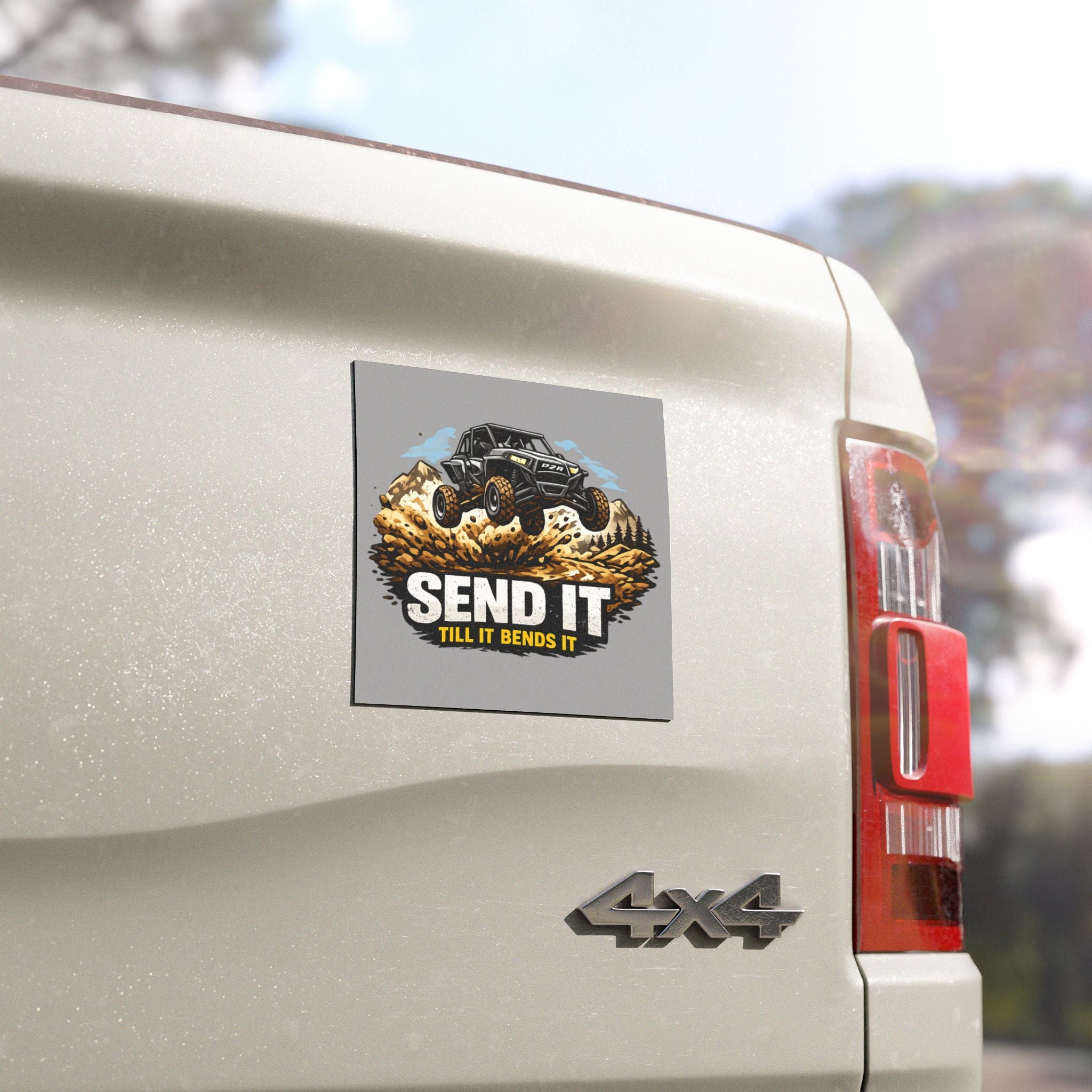 Send It Off-Road Car Magnet — "Send It Till It Bends It" UTV/ATV Adventure Sticker