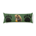 Bear Paw Body Pillow — 'Legacy Trails Co.' Honey Bear Decorative Body Pillow for Cabin, Camping & Nature Lovers