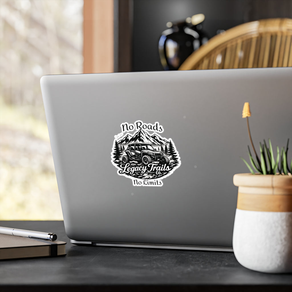 Off-Road Jeep Sticker — 'No Roads No Limits' Kiss-Cut Vinyl Decal