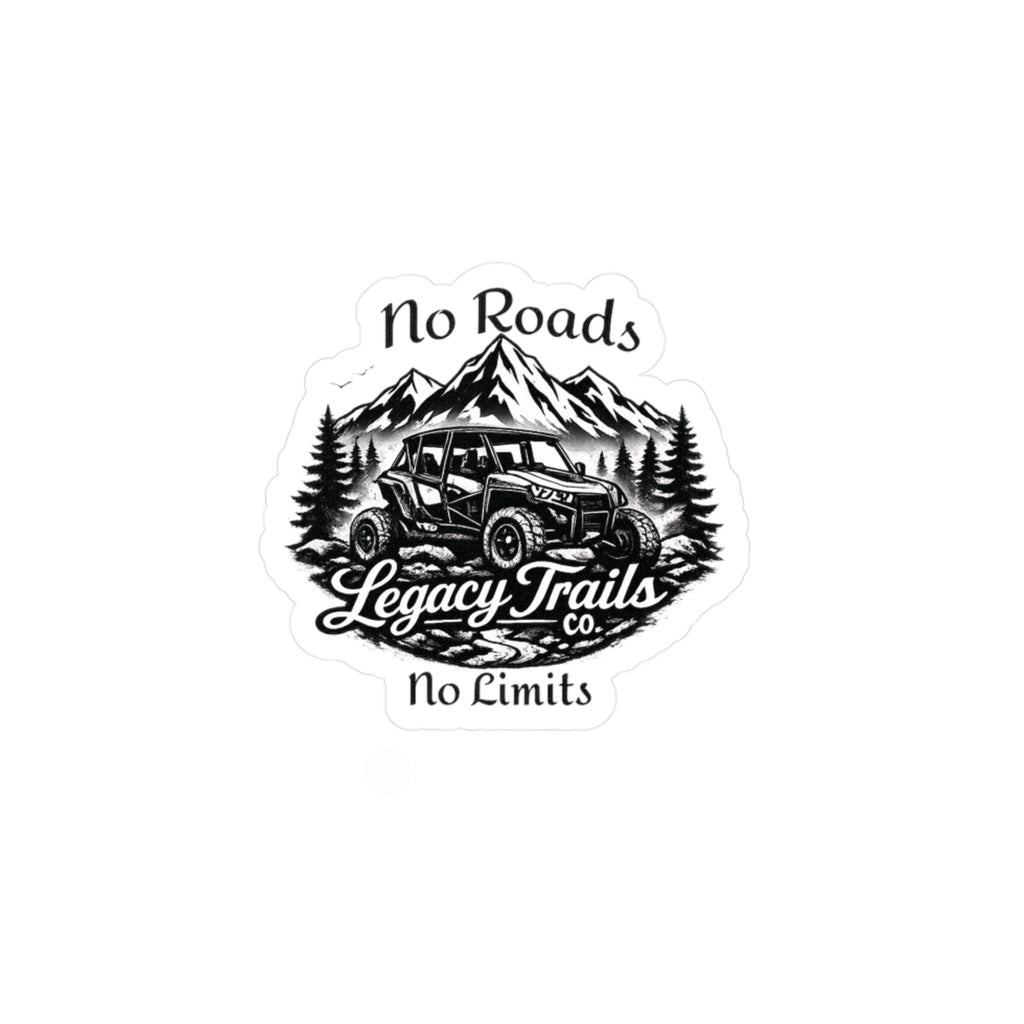 Off-Road Jeep Sticker — 'No Roads No Limits' Kiss-Cut Vinyl Decal