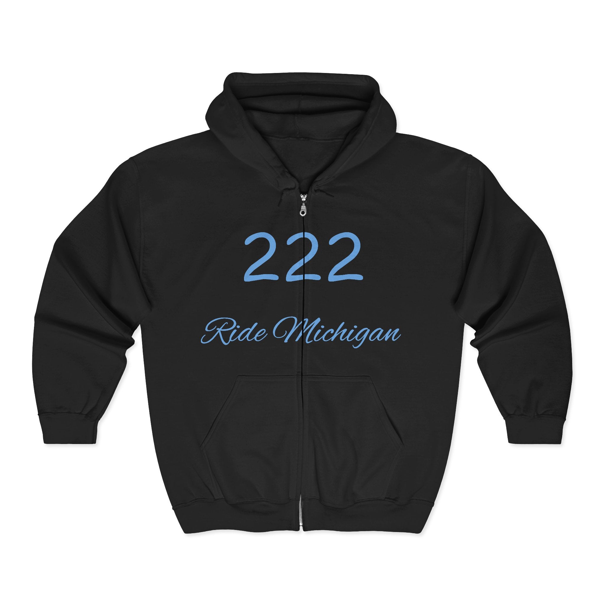 Zip Hoodie — 222 Ride Michigan "The Sweet Spot" Motorbike Zip-Up