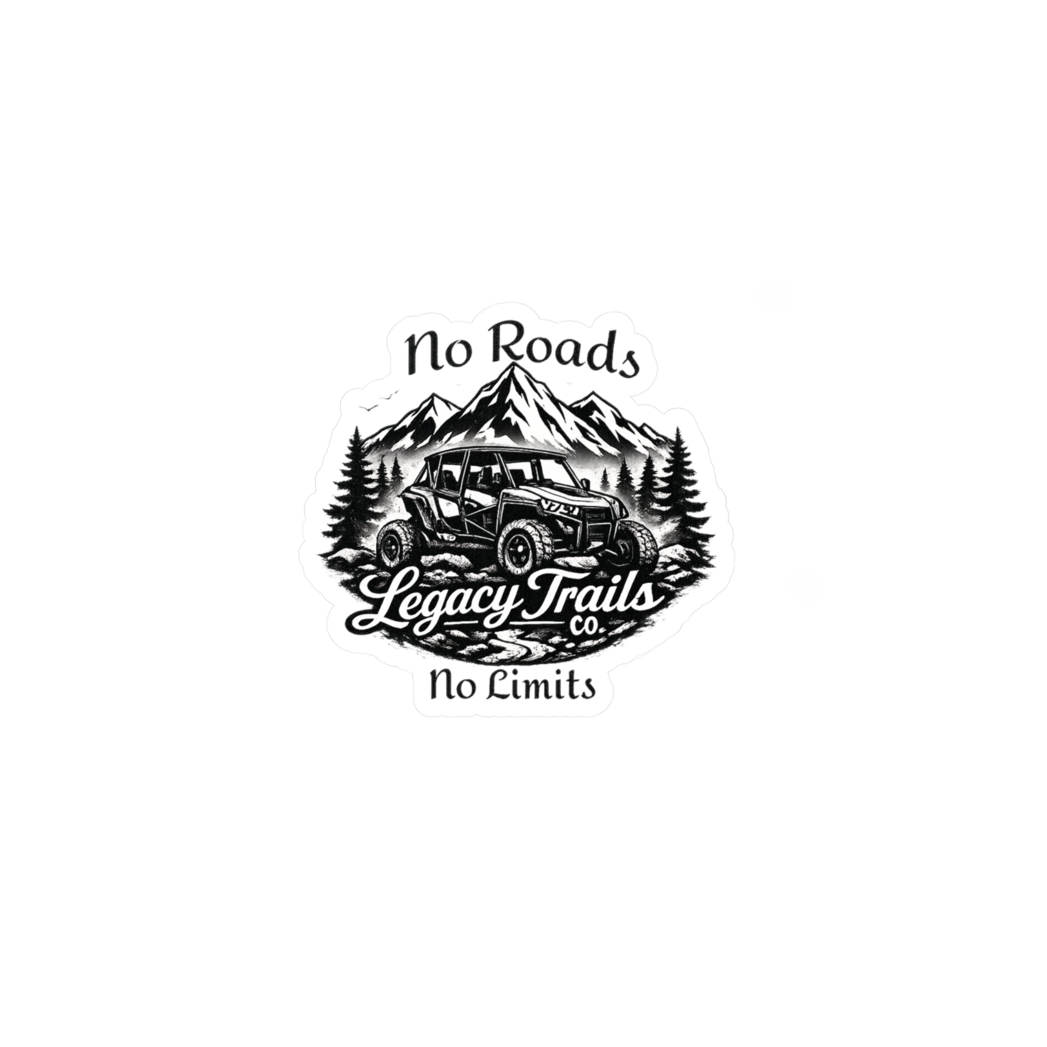 Off-Road Jeep Sticker — 'No Roads No Limits' Kiss-Cut Vinyl Decal