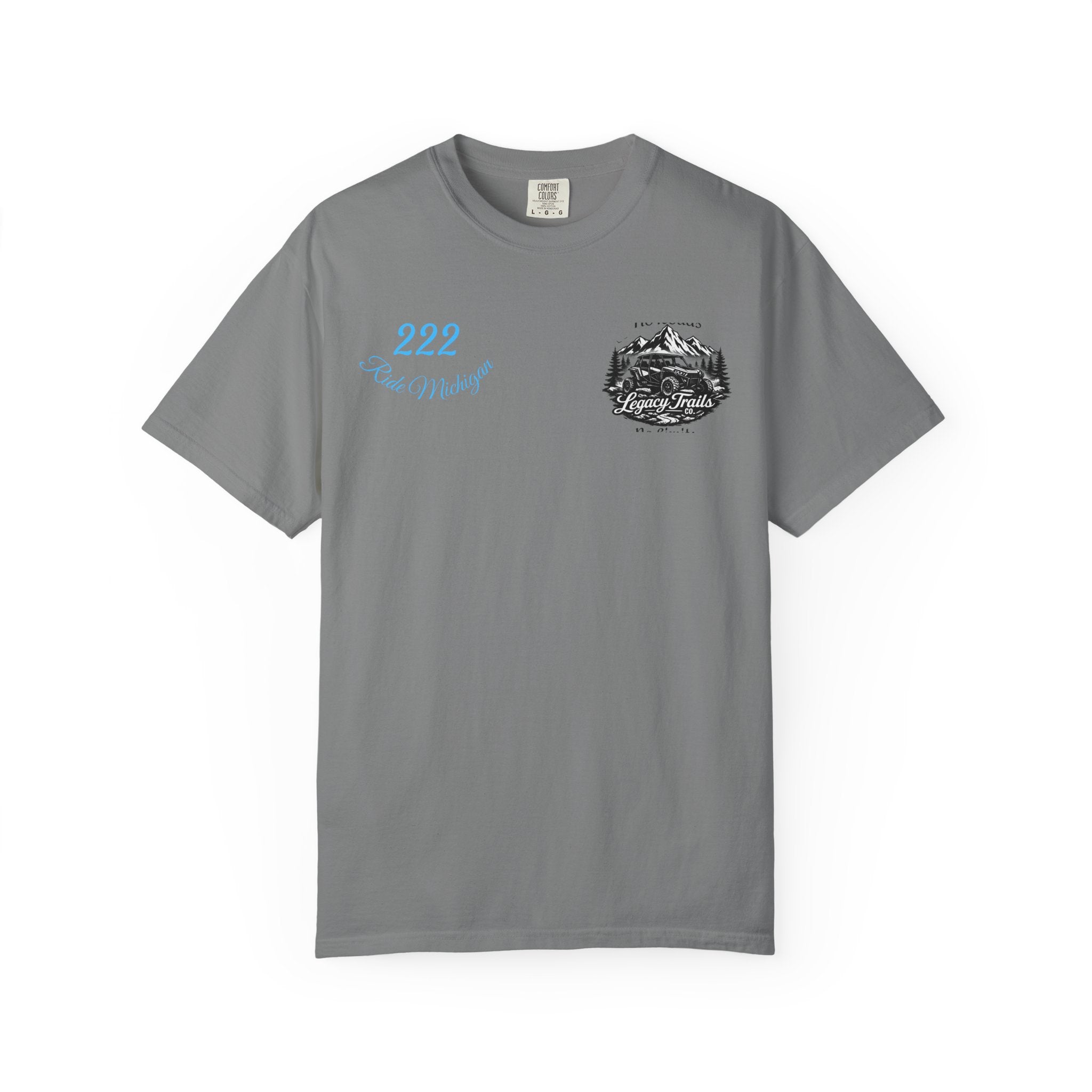 Off-Road UTV T-Shirt — Blue Ranger with American Flag & Eagle
