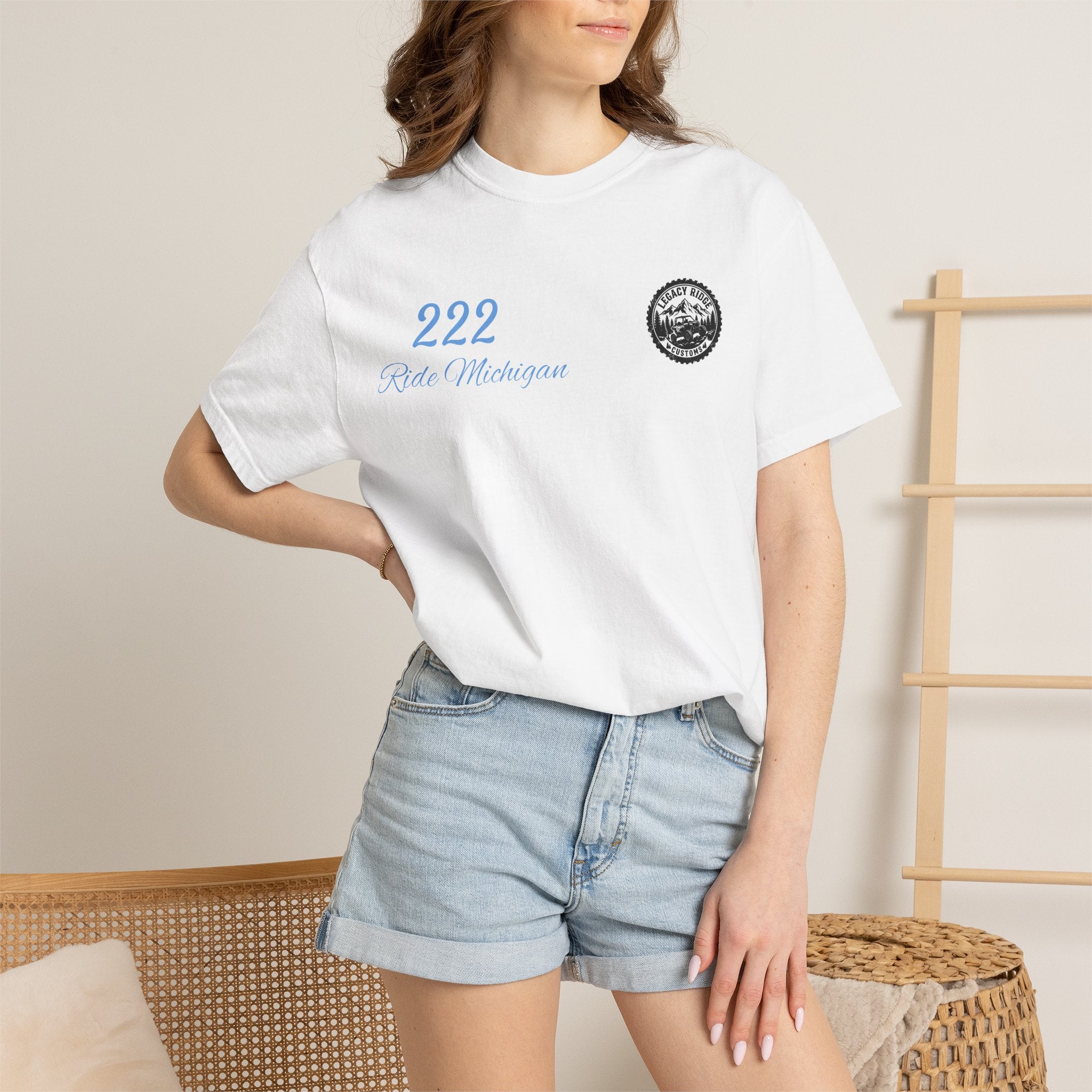 Ride or Grind Motorcycle T-Shirt — '222' Moto Graphic Tee