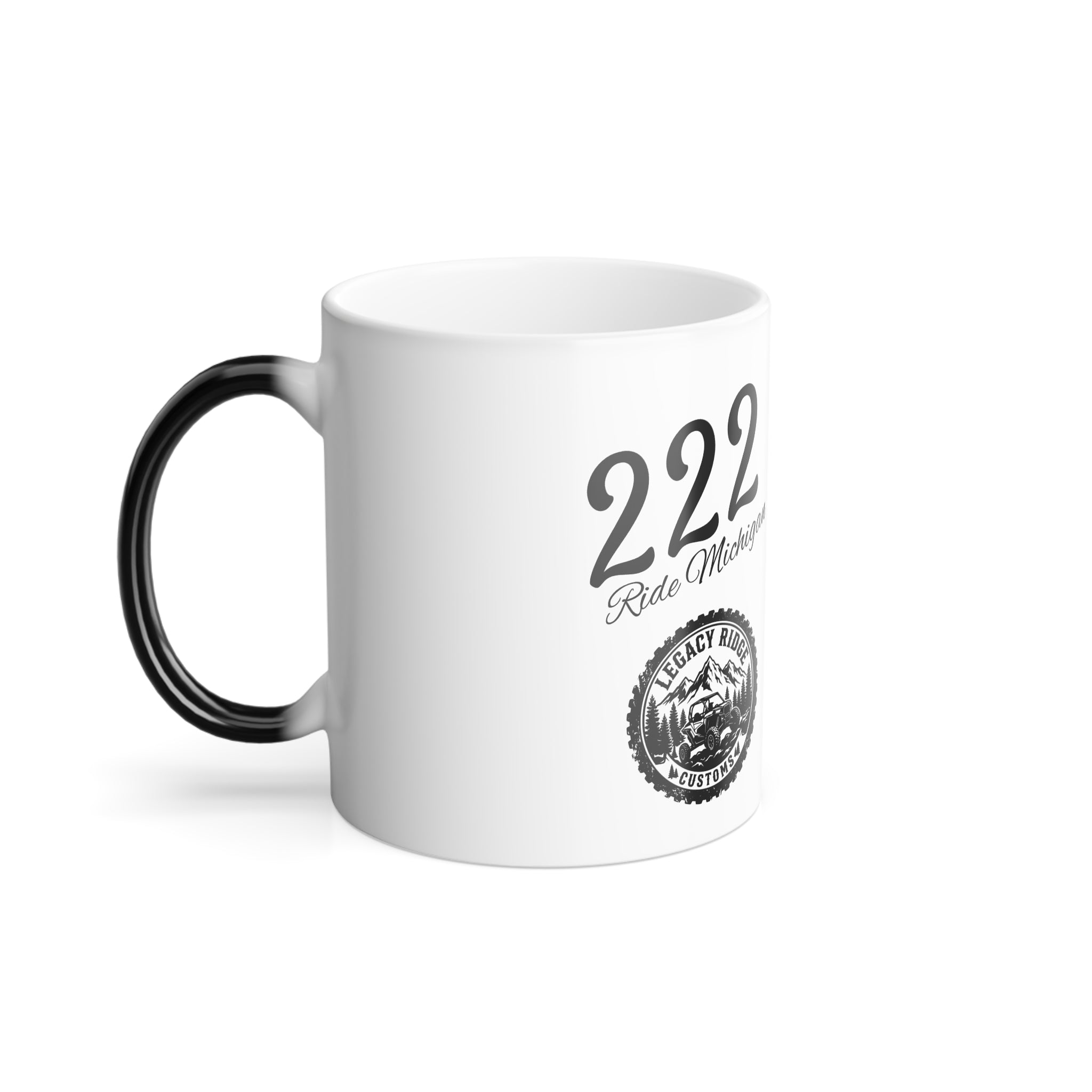 Color-Changing 11oz Motorcycle Rally Mug — '2022 Riding Michigan' Heat Reveal