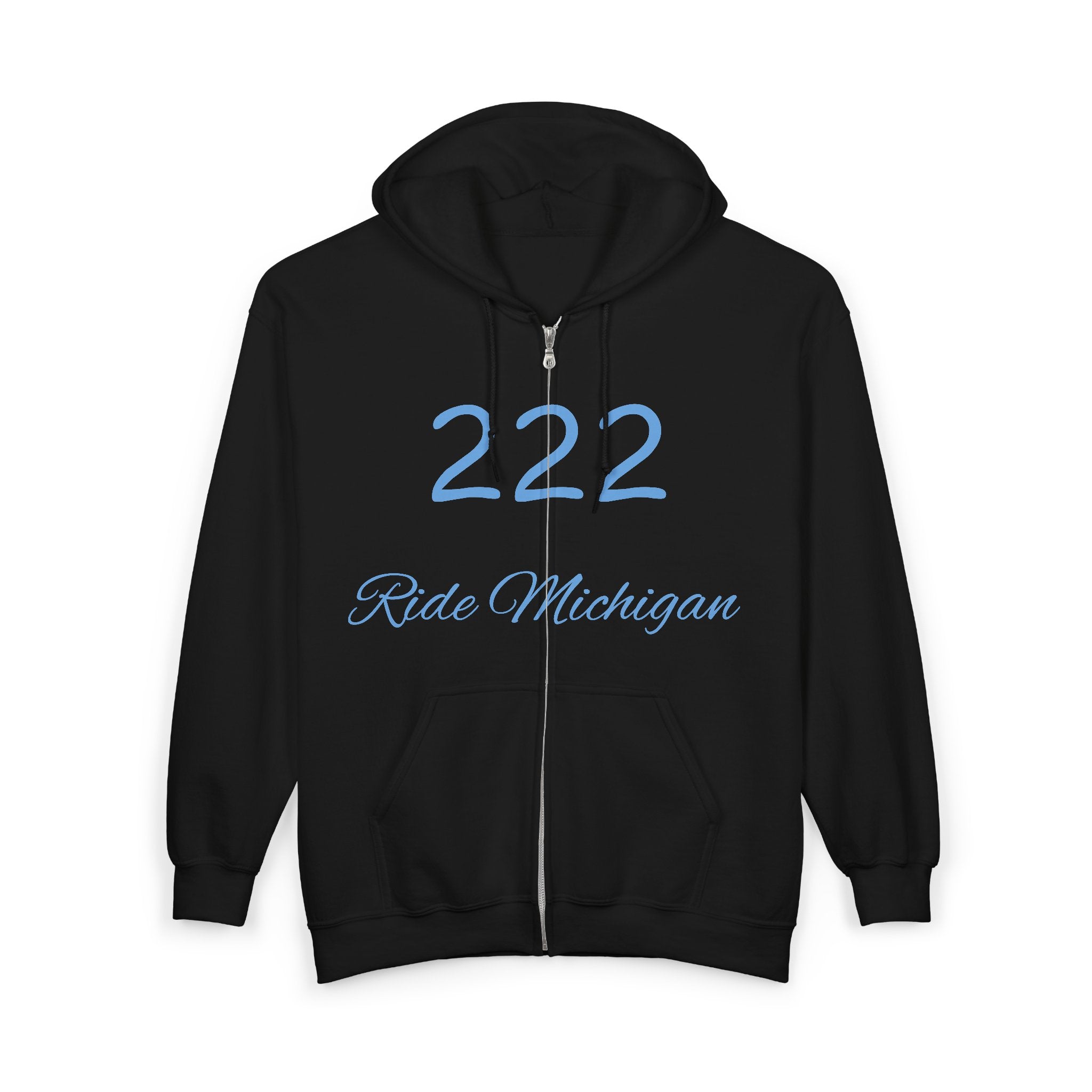 Zip Hoodie — 222 Ride Michigan "The Sweet Spot" Motorbike Zip-Up